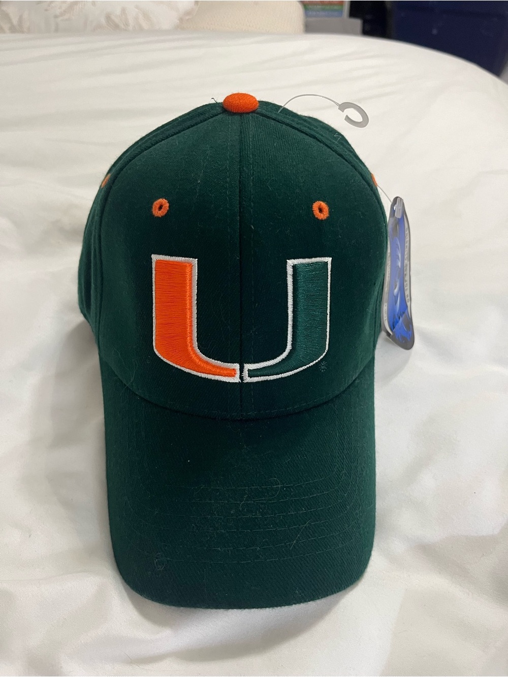 Vintage Top of the World Green Miami Hurricanes Primary Logo Fitted hat